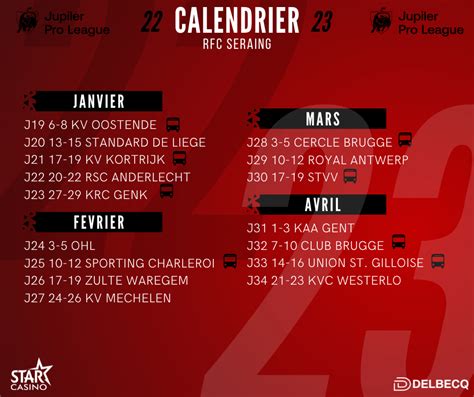 jupiler pro league 2022 2023 calendrier